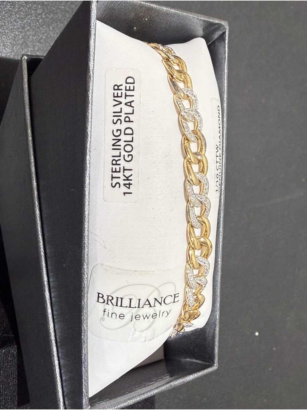 14K Gold-Plated Sterling Silver Two-Tone Chain Bracelet - Gold & Silver